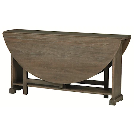 White Oak Gate-Leg Console Table for Small Spaces